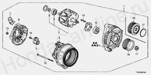 E-6-10 ГЕНЕРАТОР ПЕРЕМЕННОГО ТОКА (DENSO) (V6)