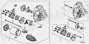 E-7-12 СТАРТЕРНЫЙ ДВИГАТЕЛЬ (MITSUBA) (V6) ('13)