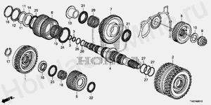 ATM-6-10 ВСПОМОГ. ВАЛ/СЦЕПЛЕНИЕ (НИЖН.,2ND-4TH)