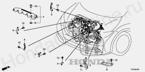 E-7-6 СТОЙКА ЖГУТА ПРОВОДОВ ДВИГАТЕЛЯ (1.8L)