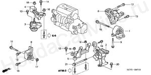  ENGINE MOUNTS (AT) (4WD)