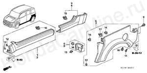  REAR CLADDING - SIDE SILL GARNISH