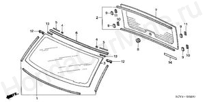  FRONT WINDSHIELD - REAR WINDSHIELD