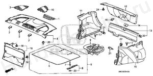 REAR TRAY - TRUNK LINING REAR TRAY - TRUNK LINING