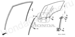 REAR DOOR GLASS - DOOR REGULATOR REAR DOOR GLASS - DOOR REGULATOR