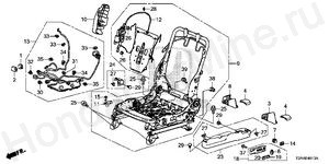 FRONT SEAT COMPONENTS (L.) (POWER SEAT) (TACHI-S) FRONT SEAT COMPONENTS (L.) (POWER SEAT) (TACHI-S)