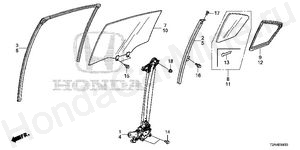 REAR DOOR GLASS - REGULATOR REAR DOOR GLASS - REGULATOR