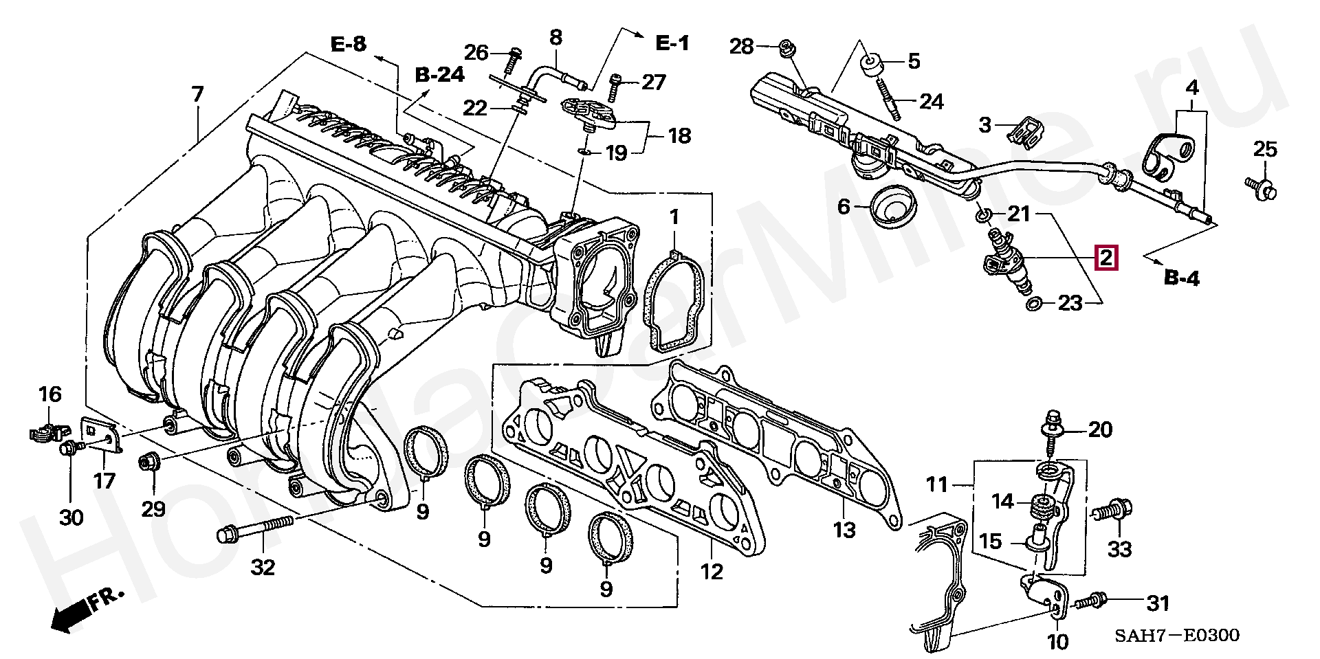 INJECTOR ASSY., FUEL, 16450PWCJ01