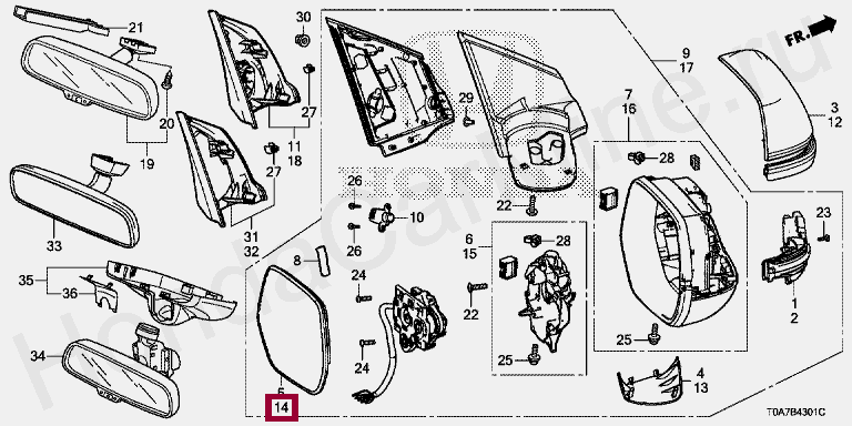 Honda cr зеркала. Правый элемент зеркала Honda CRV 4. Привод зеркал Хонда CRV схема. Зеркальный элемент Honda CR-V 4.