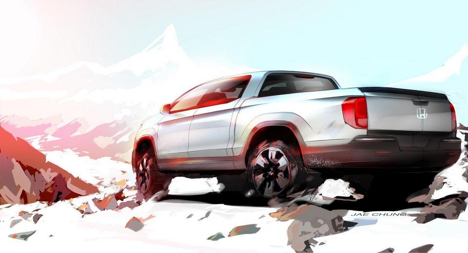 Тизер Honda Ridgeline Официальный тизер нового поколения Honda Ridgeline