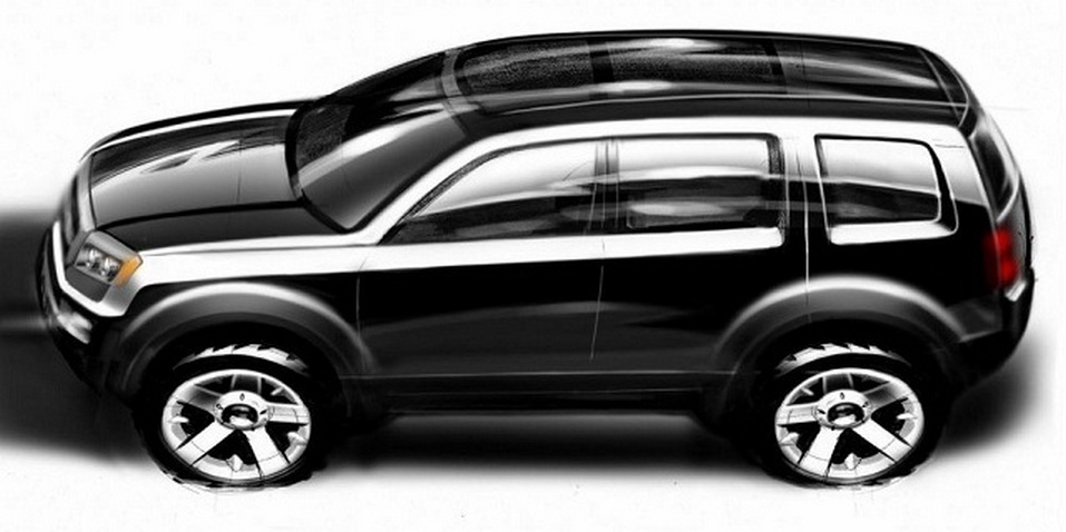Концепт обновленного Honda Pilot Один из вариантов экстерьера нового Honda Pilot